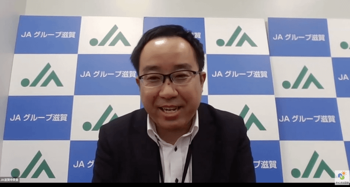 最優秀賞受賞　JA滋賀中央会の上野さん